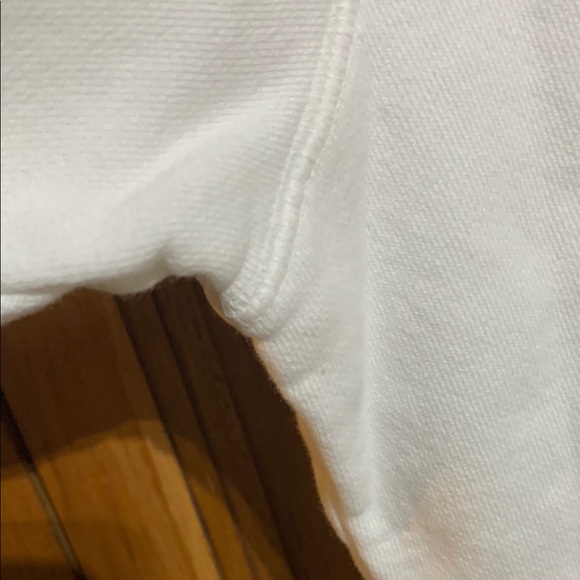 White V-Neck Sweatshirt - Picture 4 of 8